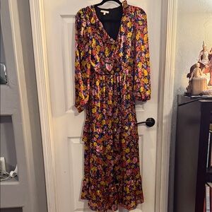 lined knit dress Black/White / L main image 0